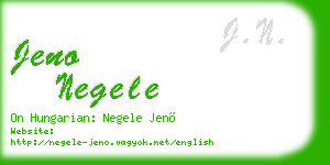 jeno negele business card